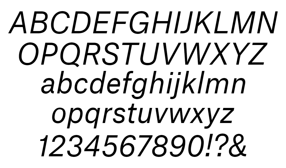 Atlas Grotesk Regular Italic
