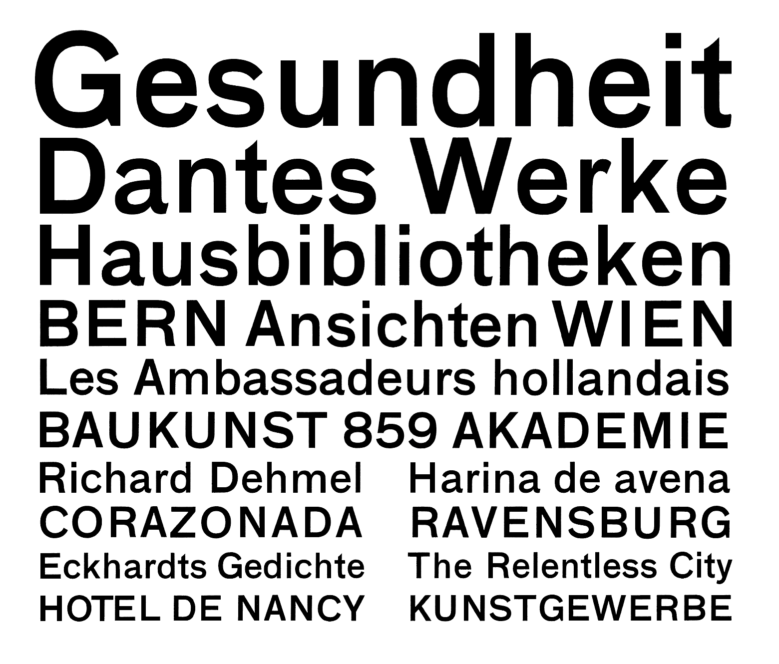 Breite fette Grotesk