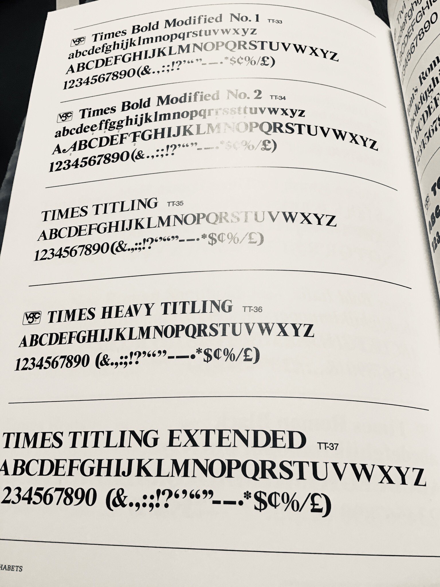 Times Modified No. 1, 2 and Times Titling